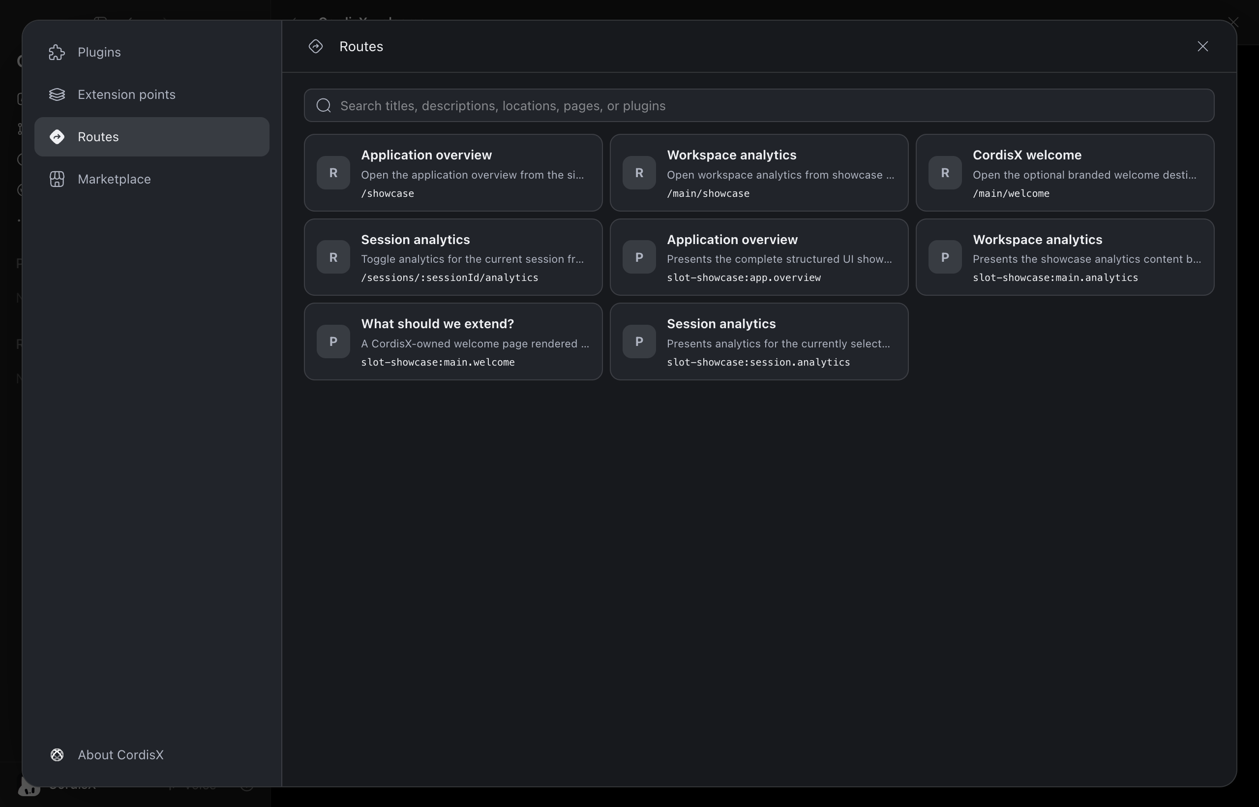 CordisX plugin routes inside Codex Desktop